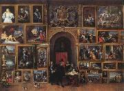 TENIERS, David the Younger Archduke Leopold Wilhelm of Austria in his Gallery fh painting